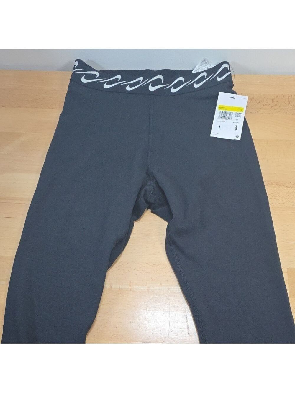 Nike Gray Leggings with Chain-Link Waistband